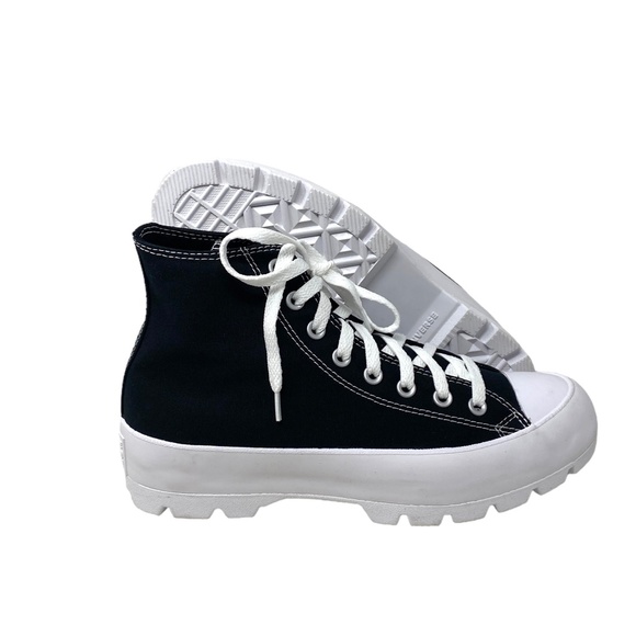 Converse Ctas Lugged Shoes Canvas Women Black White Casual Custom 571211C-WTBLBL - Picture 3 of 7